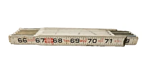 Lufkin Folding Rule Red End Wood Two Way #966 USA - Picture 1 of 3