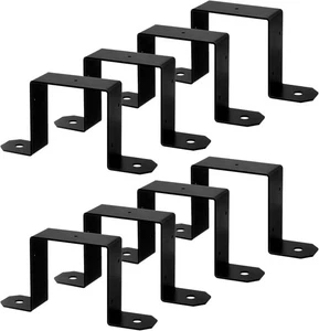 8 Pcs Black Strap Post Ties Brackets 4x4, Thickness 2mm (14 Gauge) Deck Fence - Picture 1 of 7