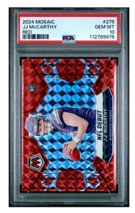PSA 10 2024 Panini Mosaic - Debutto NFL J.J. McCarthy #275 Red Mosaic Prizm (RC) - Foto 1 di 2