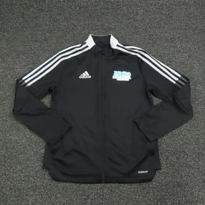 Adidas Jacket Boys Large Black Soccer Track Top AEROREADY Full Zip Youth - Picture 1 of 9