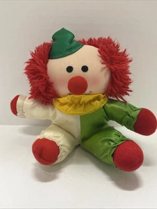 Vintage RARE 1984 Dakin Plush Carnival Clowns Doll Satin Clothes Yarn Hair 1984 - Picture 1 of 9