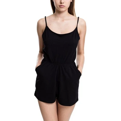 Urban Classics Ladies - Short Spaghetti Jumpsuit schwarz - Bild 1 von 4