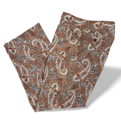 Vintage 60's Lee Paisley Pants Lightweight Cotton 36 x 30 Groovy Mid Century - Image 1 of 4