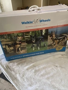 Walkin’ Wheels LARGE Frame Dog Rear And Front Leg Quad Wheelchair Blue - Picture 1 of 15