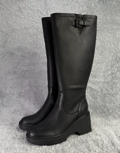 Botas para mujer Naturalizer Soul Cache negras hasta la rodilla talla 9 imitación cuero - Imagen 1 de 10