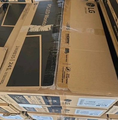 LG 24MB35V-W 24" Full HD IPS LED Monitor White Very Good Condition  - Image 1 of 4