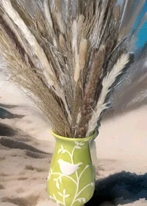 Jarrón Teleflora Vintage Verde Blanco Pájaro Paloma Esmaltado Cerámica 8" Alto - Imagen 1 de 6