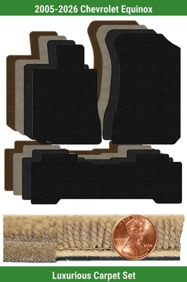 Conjunto de tapete Lloyd Custom Luxe para 2005-2026 Chevrolet Equinox (3 peças) #CEB - Imagem 1 de 4