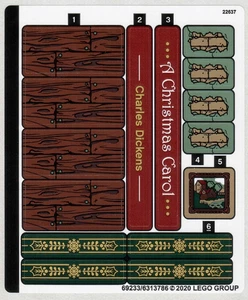 LEGO STICKER SHEET ONLY 40410 CHARLES DICKENS TRIBUTE from set New - Picture 1 of 1