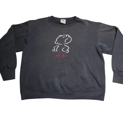 Sudadera bordada vintage años 90 dibujos animados para hombre talla grande Delta Pullover años 90 Foto 1 de 4