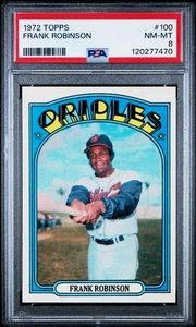 PSA 8 - 1972 Topps #100 Frank Robinson Baltimore Orioles HOF - Picture 1 of 2