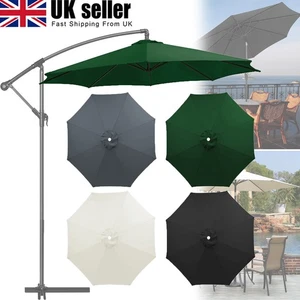 Replacement Fabric Parasol Garden Canopy Cover 2.5M 2.7M for 6 or 8 Arm Umbrella - Picture 1 of 30