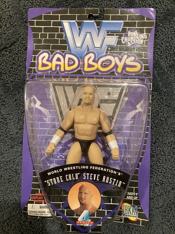 WWF Stone Cold STEVE AUSTIN BAD BOYS Series 4  WWE figure JAKKS WCW NWA AEW Cover