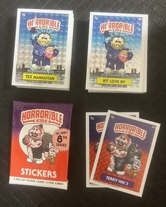 2023 HORRORIBLE KIDS 8th Series COMPLETE Foil SET 90 CARDS MARK PINGITORE GPK