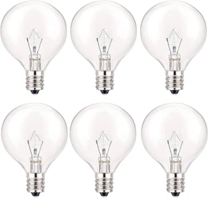 Bombillas de calentador de cera de 25 vatios, bombillas para calentador Scentsy de tamaño completo, 6 paquetes E12 - Imagen 1 de 12