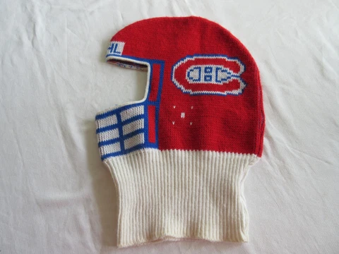 RARE/VHTF VTG  MONTREAL CANADIENS GAME FACE HOCKEY HELMET SKI MASK BALACLAVA !!! Cover