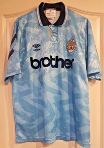 EURO Manchester City England Trikot Jersey NEU Original 1996 Vintage Gr XL - Bild 1 von 9