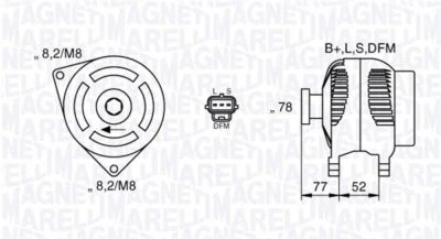 MAGNETI MARELLI 063377418010 Alternatore per FORD FOCUS C-MAX (DM2), FOCUS II (D - Immagine 1 di 4