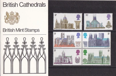 Great Britain 1969 British Mint Stamps Cathedrals Presentation Pack NH Cover