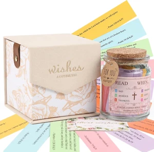 Handgefertigte Gläser Bibelverse im Glas Hoffnung Gebet Schrift Gefäß Kirche Biblisch - Bild 1 von 12