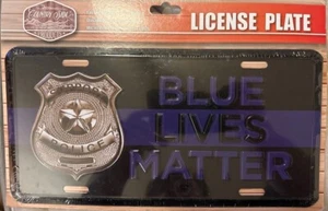 Support Police Blue Lives Matter Auto LKW Anhänger Neuheit Metall Nummernschild NEU - Bild 1 von 1