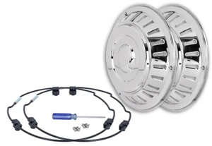 2x Tapacubos arqueados V2A Inox 17,5" adecuado para Renault Midliner eje delantero tapa - Imagen 1 de 5