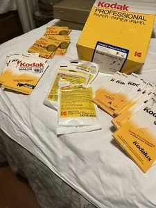 huge lot assorted VINTAGE PREPAID KODAK MAILERS PLUS Tri-Chem DARKROOM CHEMICAL - Picture 1 of 7