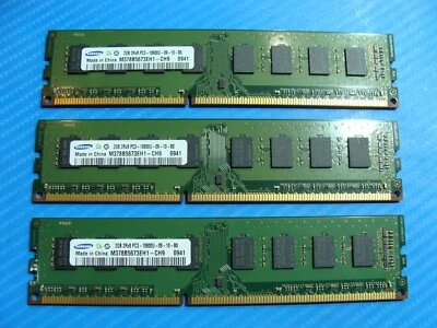 HP Pavilion Elite E9290f Samsung 2Gb x3 Memory DIMM pc3-10600u m378b5673eh1-ch9 - Image 1 of 3