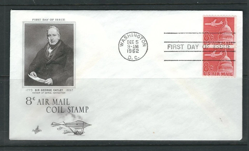  US SC # C65 Jet Airliner Over Capitol  FDC. Artcraft  Cachet - Image 1 of 1