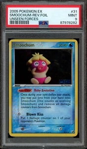 Pokemon PSA 9 Mint EX Unseen Forces Holo Smoochum 31/115 (MD) - Picture 1 of 2