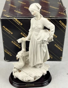 GIUSEPPE ARMANI FLORENCE FIGURINE Girls with Ducks ITALY ART 0887-F   12.5” - Picture 1 of 12