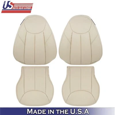 2003-2007 for Mercedes Benz R230 SL500 Front Seat Covers Genuine Leather Beige - Image 1 of 4
