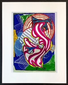FRANK STELLA - 11x14 Matted Vintage Print - FRAME READY - Hand Signed Signature