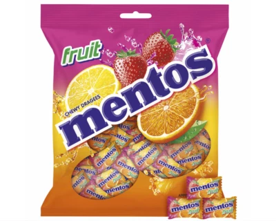 2x Bulk Pack Fruit Mentos 405g 150 Pieces Each Pack of Chewy Fruit Delight Party - image 1 of 4
