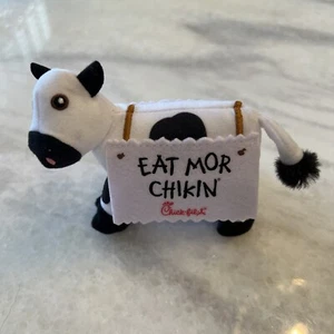 Chick-fil-A Plush Cow Doll Toy Eat Mor Chikin 4" Tall LIMITED EDITION - Picture 1 of 3