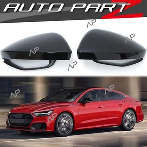Tapas de espejo retrovisor exterior negro para Audi A6 C8 A7 4K A8 4N sin SideAssist - Imagen 1 de 12