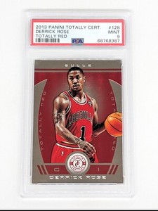 2013-14 Panini Totally Certified Totally Red #128 Derrick Rose /99 PSA 9 Bulls