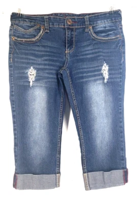 ARIYA джинсы женщин джинсовой ткани синий Капри джинсы размер 11/12 хлопок полиэстер спандекс - Изображение 1 из 4