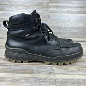 ECCO Track 25 High Herren Größe 12/12,5 Freizeit schwarz GoreTex Wanderleder Stiefel - Bild 1 von 11