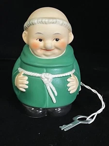 Limited Edition Collector Club Goebel Green Friar Tuck Coin Bank with Key - Picture 1 of 8