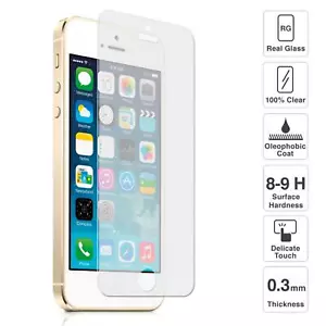 New 10 in 1 Clear Tempered Glass Screen Protector For Apple iPhone 5 5S 5C 5SE - Picture 1 of 1