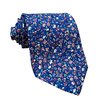 Lauren Ralph Lauren 100% Silk Necktie Colorful Ditsy Floral Ivy Style USA Made - Image 1 of 4