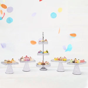 5Pcs Birthday Display Rack Cupcake Tower Dessert Stands Cake Plate Holders New - Picture 1 of 11