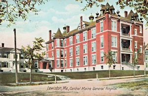 Postcard ME Lewiston Maine-Central Maine General Hosp.-Antique Vintage c1906 C20 - Picture 1 of 4