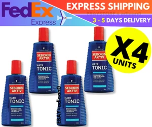 Schwarzkopf New Seborin Aktiv Hair Tonic 300ml Hair Growth,Scalp and Dandruff X4 - Picture 1 of 6