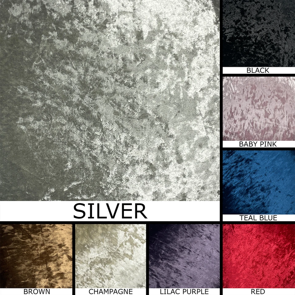 Premium Crushed Velvet Fabric Luxury Soft Glitz Upholstery Cushion Sofa Craft