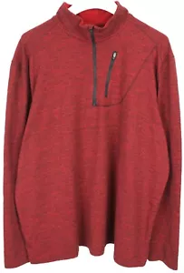 SWISSTECH Sweatshirt Herren 2XL Rot Dehnbar Halb Pullover mit Reißverschluss - Bild 1 von 7