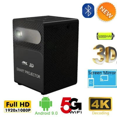 P18 Mini Projector Support 1080P 4K 3D Moives Android 9.0 Wifi Theater Projetor - Image 1 of 4
