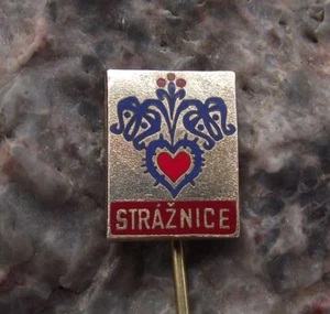 Antique Straznice Heart of Southern Moravia Tourist Souvenier Pin Badge - Picture 1 of 3