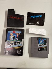 Popeye NES CIB Black Box 5 SCREW Hangtab Complete in Box NM+ Cart Nintendo NES